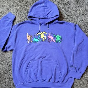 Keith Haring hoodie purple size Large